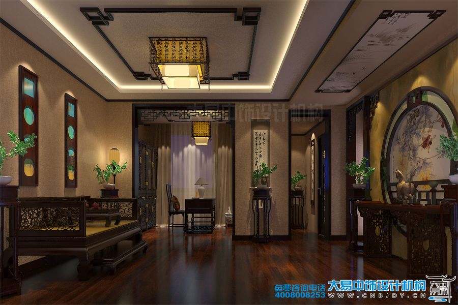 遼寧盤錦220平米別墅設(shè)計，感受中式別墅裝修的氣息