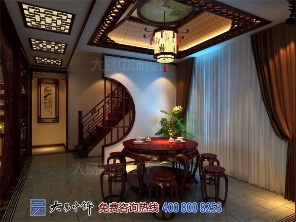 黑龍江哈爾濱280平米中式復式樓裝飾效果圖