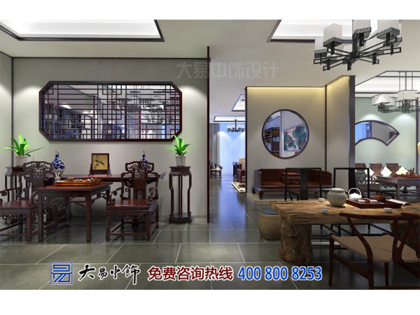 陜西西安紅木展廳中式裝修 古城墻下的傳統(tǒng)中式設(shè)計魅力