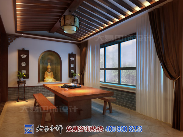 古典中式設計茶樓以純色醇香設計為元素構建