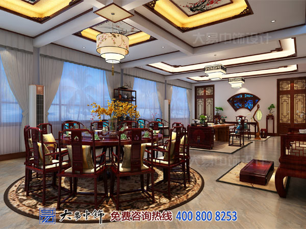 北京懷柔畫友會館中式裝修 雁棲湖畔的清雅名居