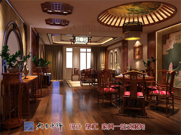 遼寧盤錦220平米別墅設(shè)計，感受中式別墅裝修的氣息