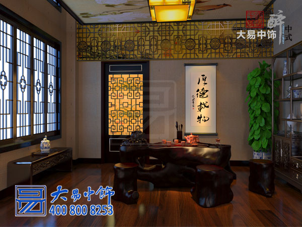 西安550平米別墅中式裝修 開啟復(fù)古典雅精致生活