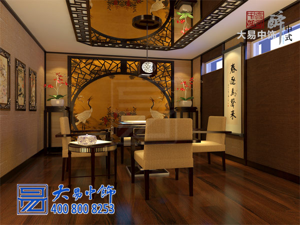 西安550平米別墅中式裝修 開啟復(fù)古典雅精致生活