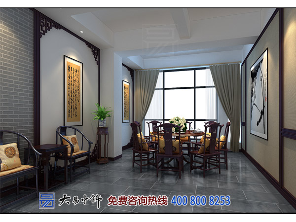 青海西寧中式酒樓設計 造禪意典雅就餐空間