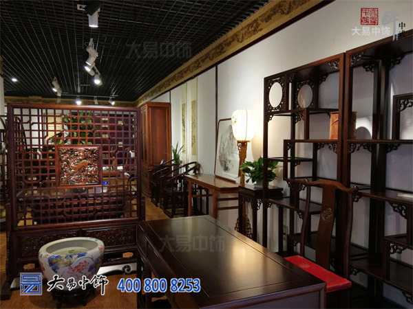 北京中式風(fēng)格紅木家具展廳裝修設(shè)計高貴大氣